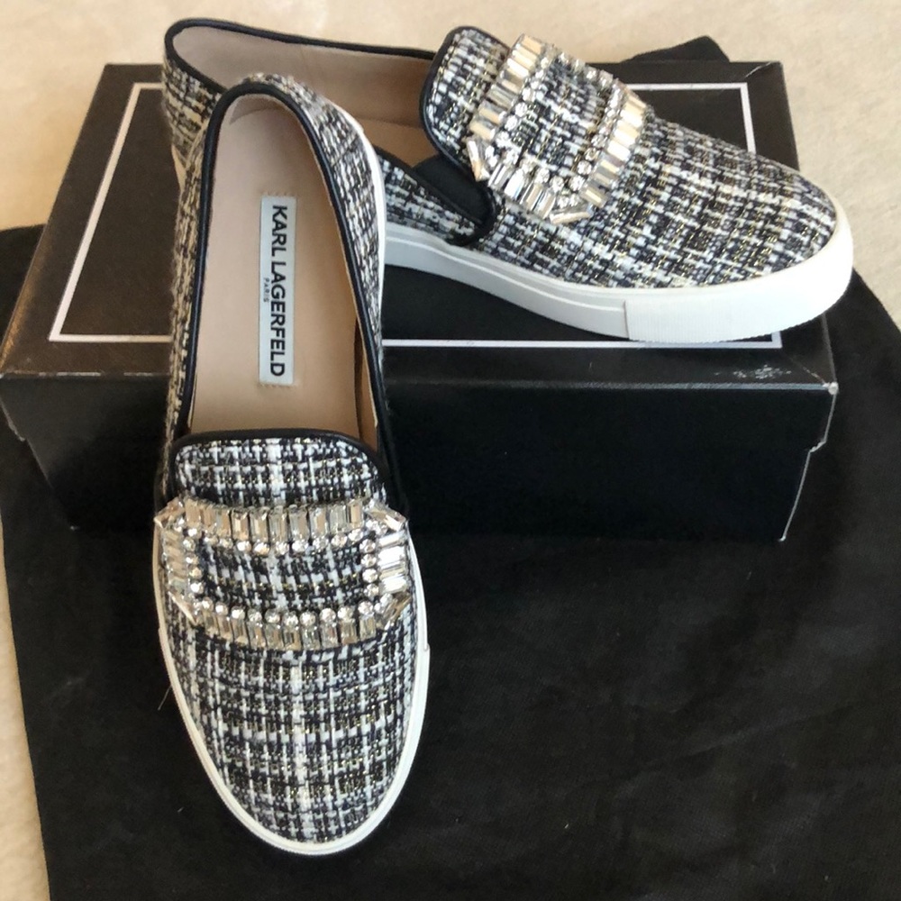 NIB Boucle slip-on sneakers, 8.5 Karl Lagerfeld